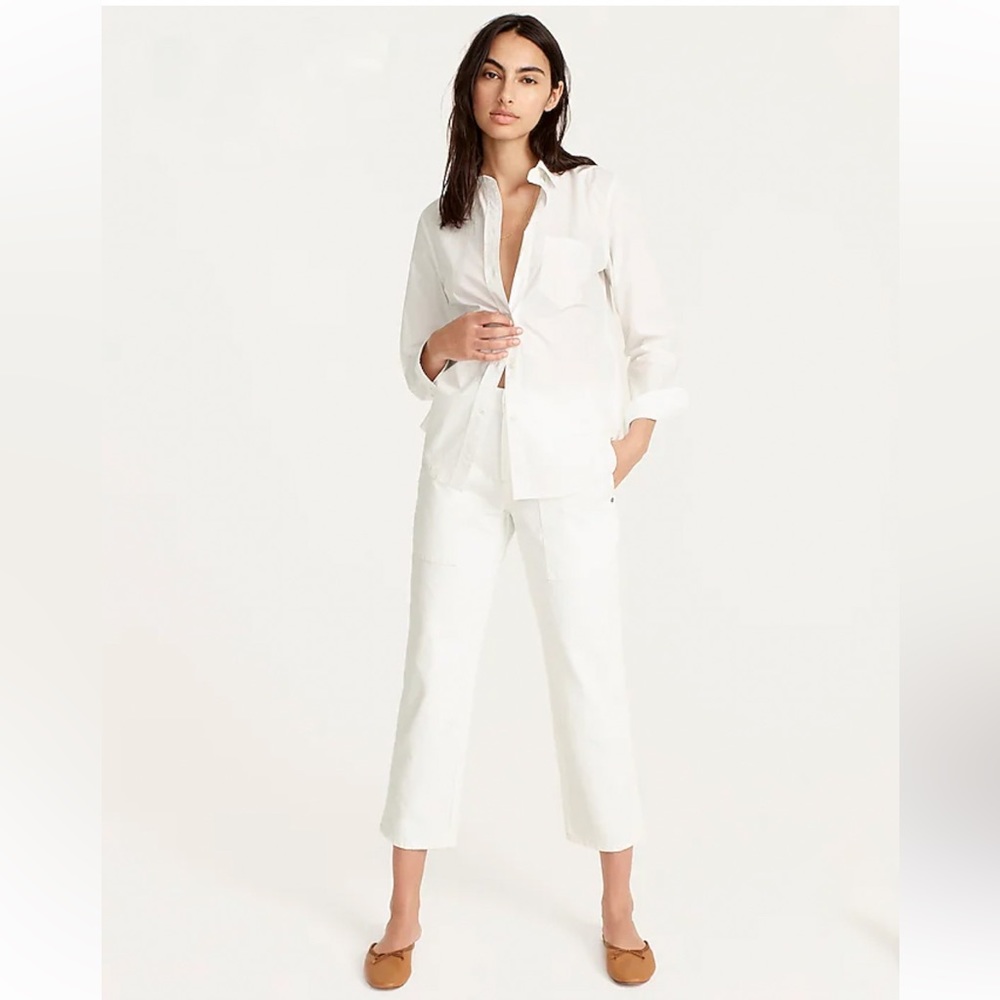 J. Crew Classic-fit Crisp Cotton Poplin Button Down Shirt in White